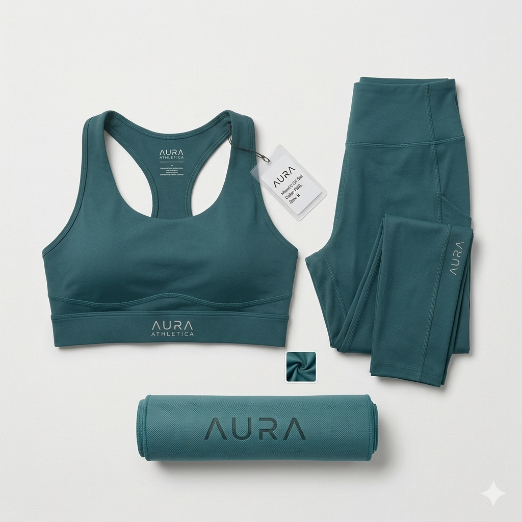 Set Deportivo Aura Athletica: Top con Soporte y Leggings con Bolsillo